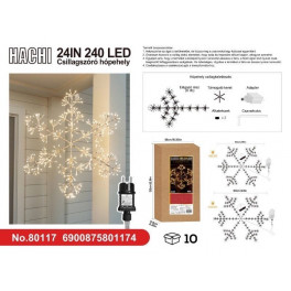 Csillagszóró hópehely 60 cm 240 Led