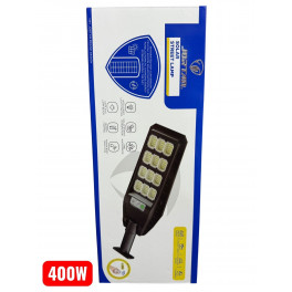 Jortan napelemes utcai LED lámpa távirányítóval, mozgásérzékelővel 400W + tartókonzol 