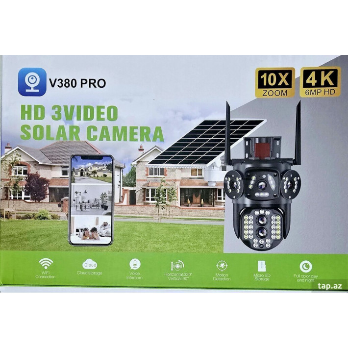 HD 3 Kamerás napelemes biztonsági kamera KE24-644