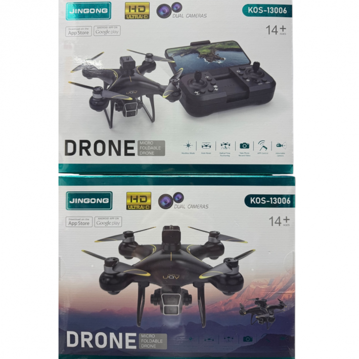 JINGONG KOS-13006 HD Mikro Összecsukható Drón Duál Kamerával