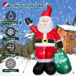 Karácsonyi Felfújható Mikulás 200cm