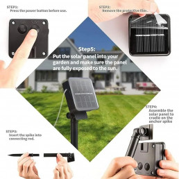 Kültéri napelemes fényfűzér 4m 20 Led YEIN-1116