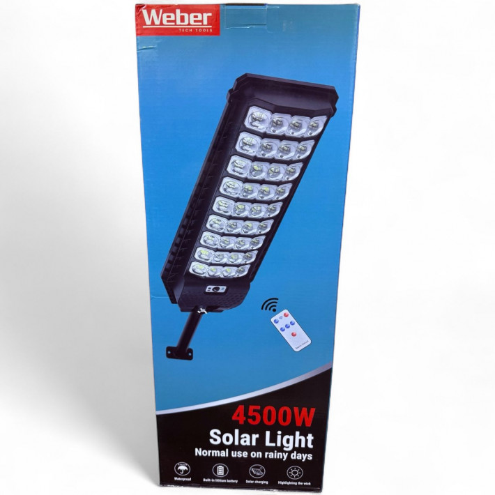 Weber 4500W napelemes LED utcai lámpa 