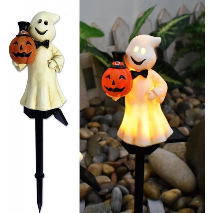 Halloweeni szellemdekoráció napelemes