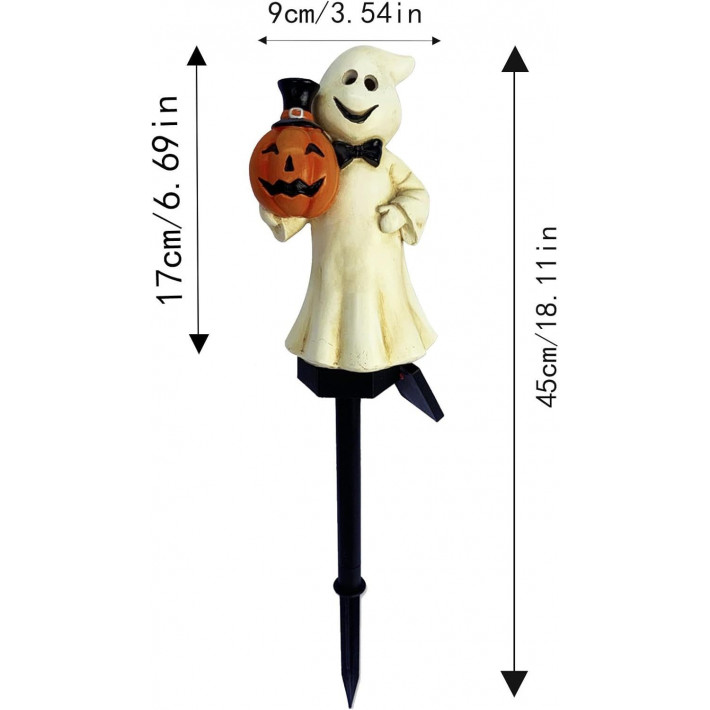 Halloweeni szellemdekoráció napelemes