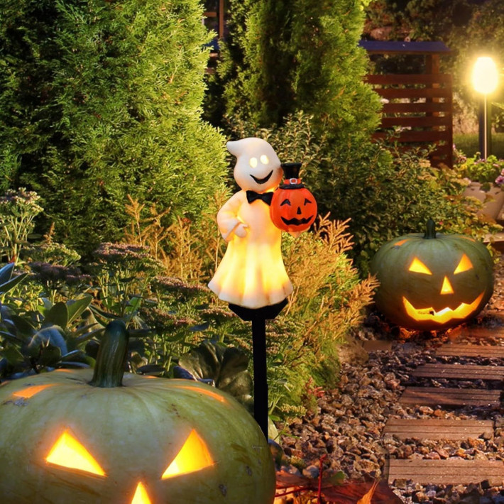 Halloweeni szellemdekoráció napelemes