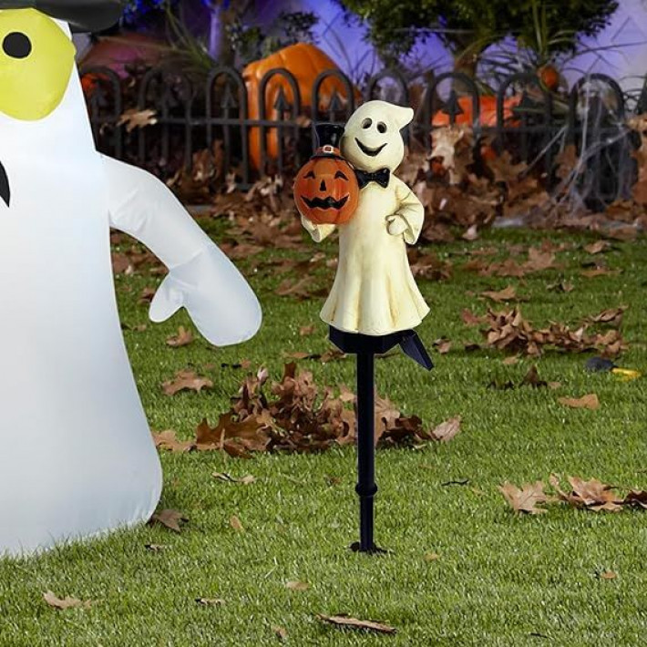 Halloweeni szellemdekoráció napelemes