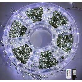 Tündérfény karácsonyi 3000 LED-es hidegfehér fényfüzér 100m