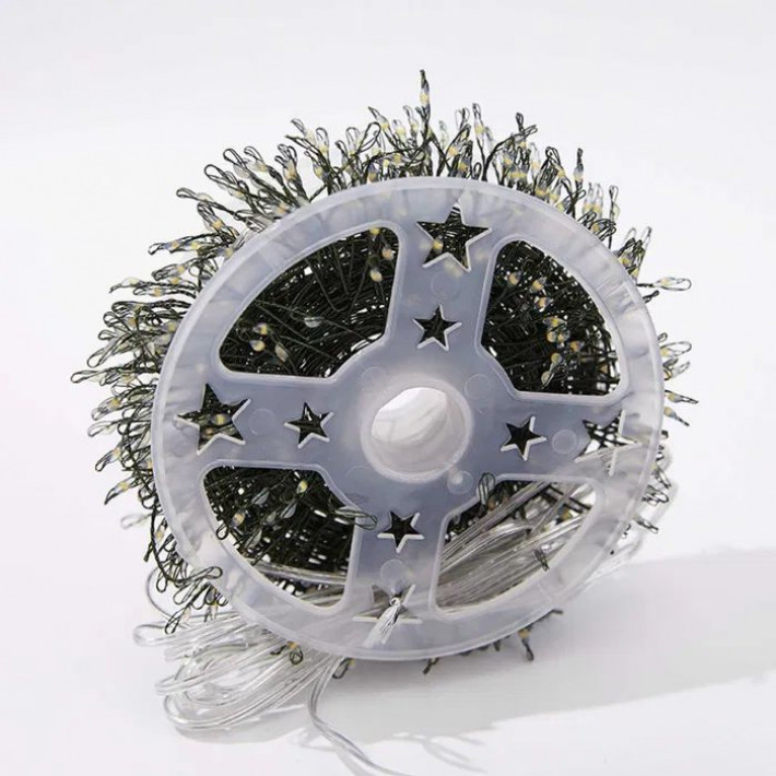 Tündérfény karácsonyi 1500 LED-es hidegfehér fényfüzér 50m