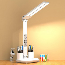 TGX-L8 Többfunkciós asztali led lámpa két fejjel, digitális kijelzóvel 