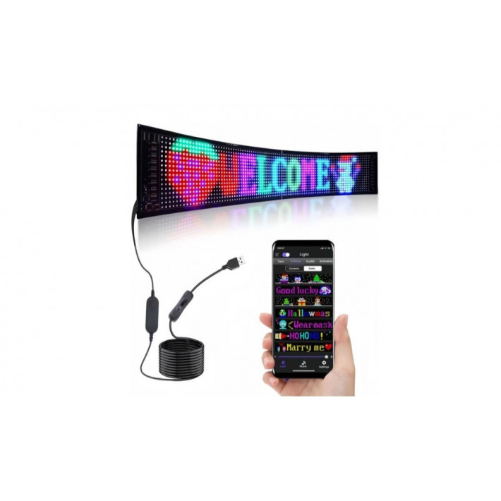 Autós LED programozható kijelző 16*144(192x 1330mm)
