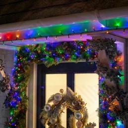 Tündérfény karácsonyi 1800 LED-es RGB- szines fényfüzér 54m