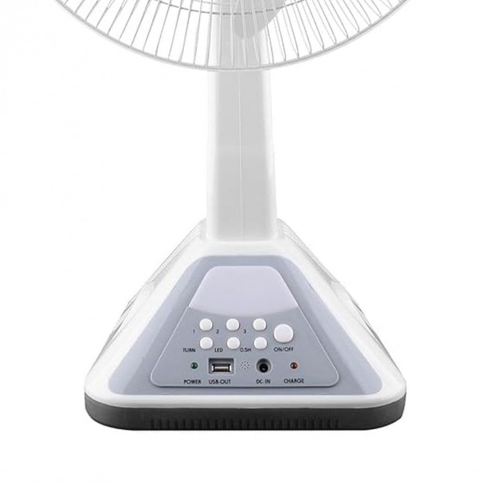 Újra Tölthető Napelemes Ventilátor JG-F316HS