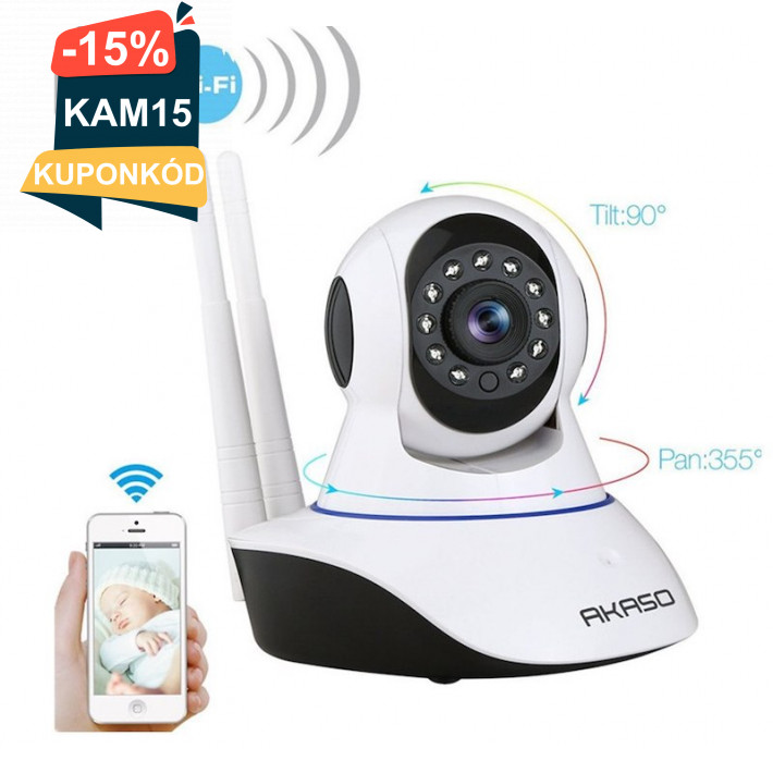 Onvif forgatható 3 antennás WiFi IP kamera